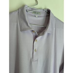 Peter Millar Summer Comfort Golf Performance Polo Lavender Geometric AOP XL OBO